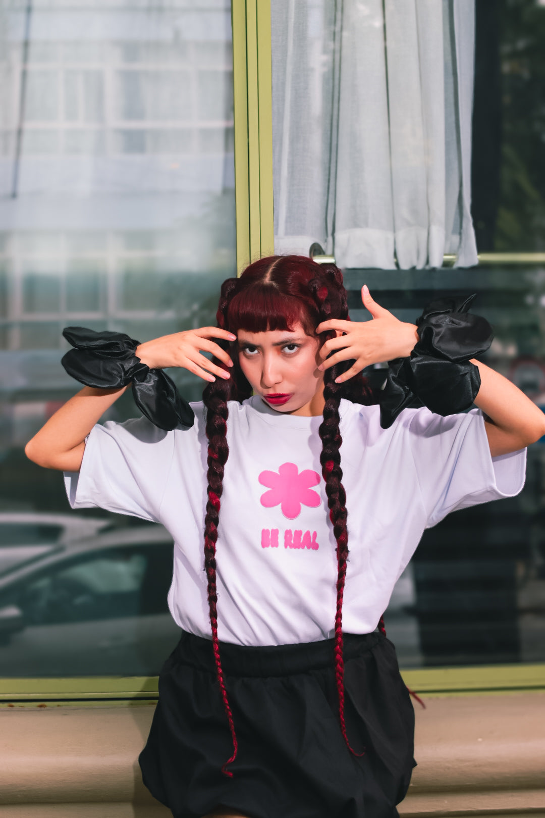 Flower Hair Black